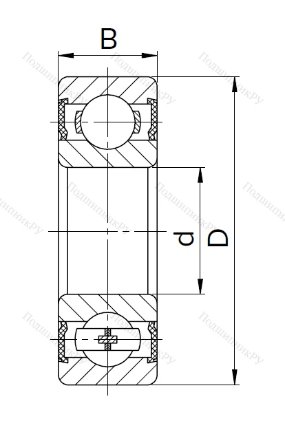 Миниатюрный шариковый подшипник 180029 T (629 2RST) в Твери