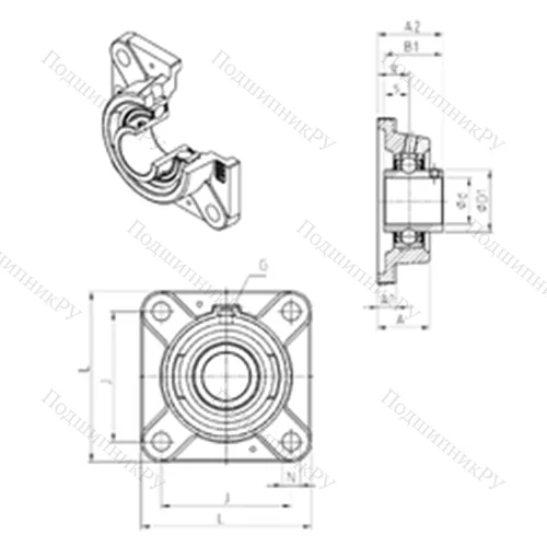 Подшипниковый узел шариковый радиальный UCFE 210
