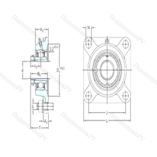 Подшипниковый узел шариковый радиальный