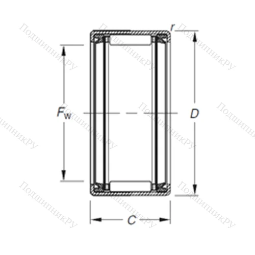 Подшипник игольчатый радиальный JTT-1014