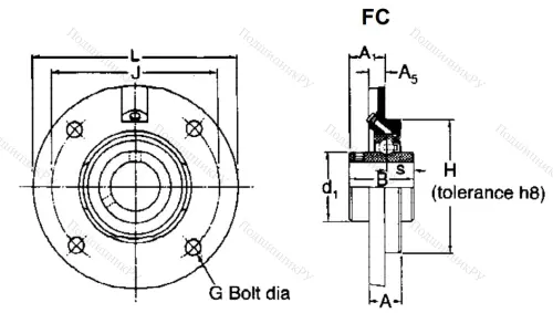 Подшипниковый узел FC 40 EC в Твери