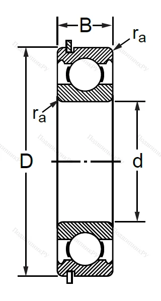 Шариковый однорядный подшипник 50312 (6312 NR) в Твери