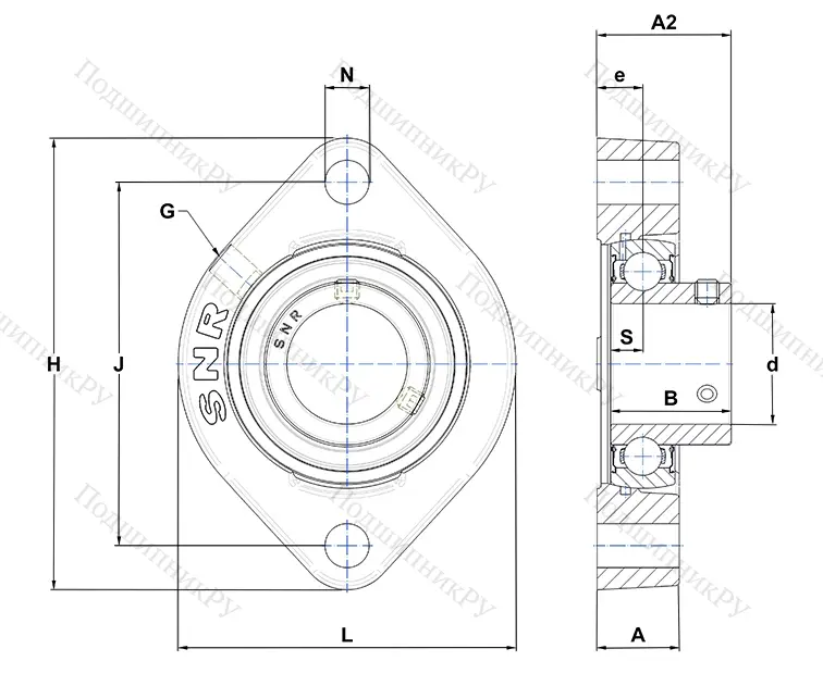 Подшипниковый узел USFD 204 CN в Твери