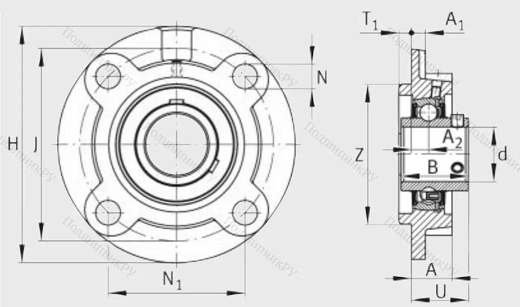 Подшипниковый узел UCFC 210 J 7 в Твери