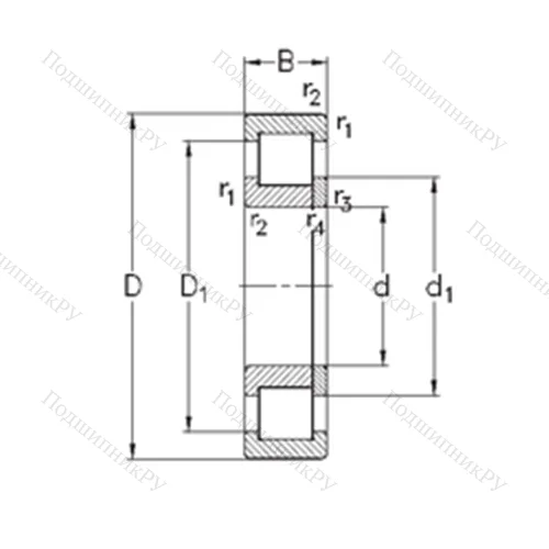 Подшипник роликовый радиальный NUP 230-E-M 6