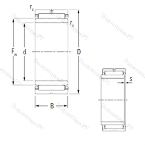 Подшипник игольчатый радиальный NKJ 80/35