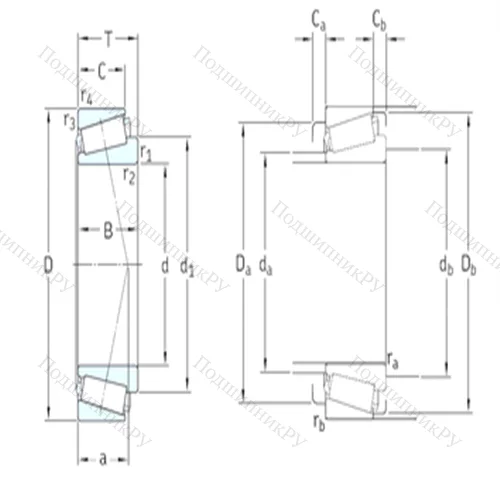 Подшипник роликовый радиально-упорный 02872/02820/Q от производителя  SKF Подшипник роликовый радиально-упорный 02872/02820/Q от производителя  SKF