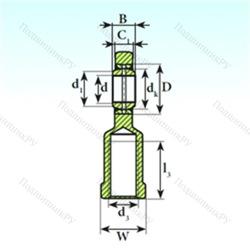 Подшипник скольжения сферический SI 35 ES 2RS от производителя  ISB