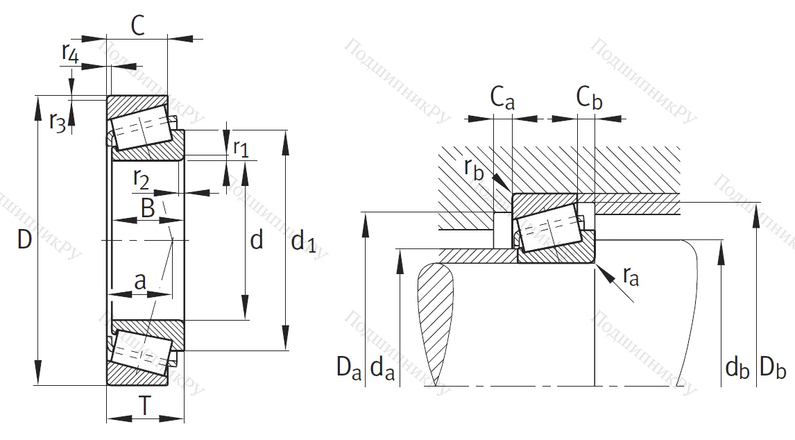 Конический роликовый подшипник