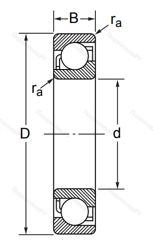 Радиально-упорный шариковый подшипник 7312 ACM/DF (346312 Л  ГОСТ) в Твери
