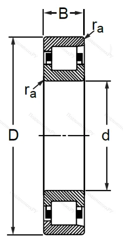 Цилиндрический роликовый подшипник NF 315 (12315) в Твери