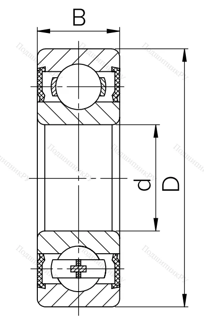 Миниатюрный шариковый подшипник 180023 T (623 2RST) 494NZJCRNG в Твери