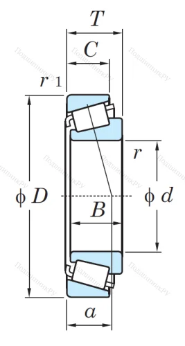 Конический роликовый подшипник HC 33110 JR от производителя  KOYO
