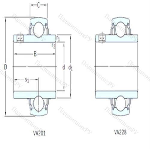 Подшипник шариковый радиальный YAR 216-2FW/VA 228 от производителя  SKF