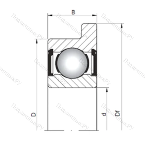 Подшипник шариковый радиальный FL 617/8 ZZ от производителя  CX Подшипник шариковый радиальный FL 617/8 ZZ от производителя  CX