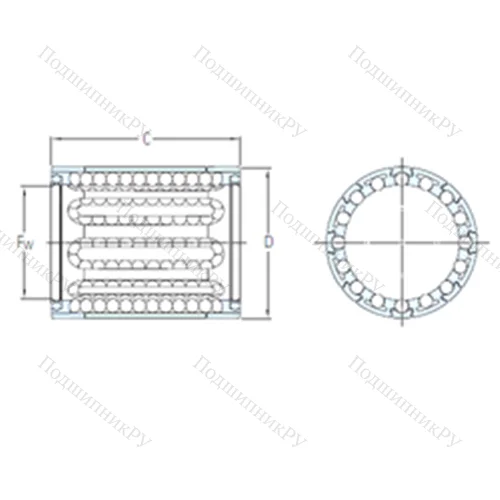 Подшипник шариковый линейный LBBR 30/HV 6