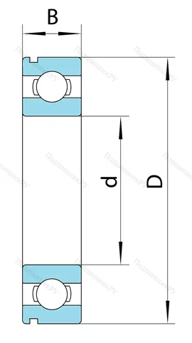 Шариковый однорядный подшипник 50316 (6316 N) в Твери