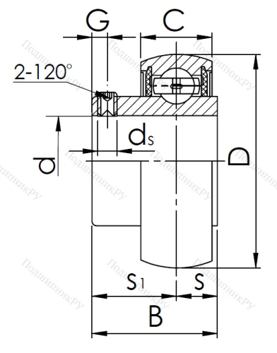 Корпусный подшипник SB 205 в Твери