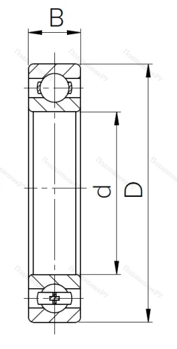 Шариковый однорядный подшипник 304 (6304) в Твери