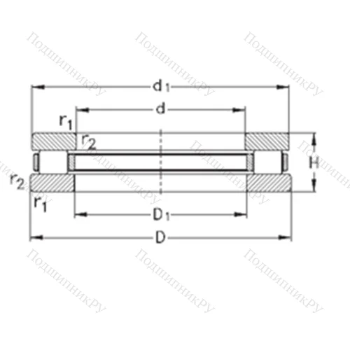 Подшипник роликовый упорный 81152-MB