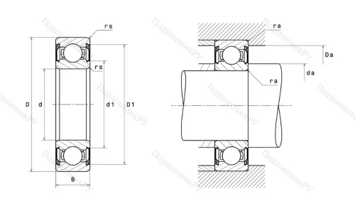 Низкотемпературный подшипник 6205 LTZZ от производителя  SNR