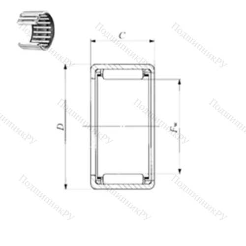 Подшипник игольчатый радиальный TA 2210 Z