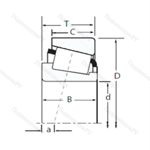 Подшипник роликовый радиально-упорный 69354/69630 от производителя  TIMKEN