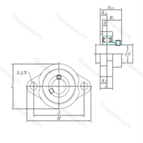 Подшипниковый узел шариковый радиальный ALF 202-10