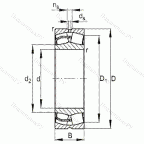 Подшипник роликовый самоустанавливающийся 22338-E 1 от производителя  FAG Подшипник роликовый самоустанавливающийся 22338-E 1 от производителя  FAG