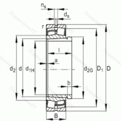 Подшипник роликовый самоустанавливающийся 23044-E 1-K + AH 3044G от производителя  FAG Подшипник роликовый самоустанавливающийся 23044-E 1-K + AH 3044G от производителя  FAG