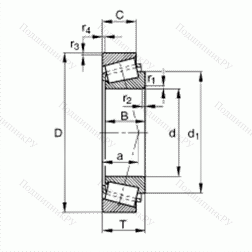Подшипник роликовый конический 30326 от производителя  FAG