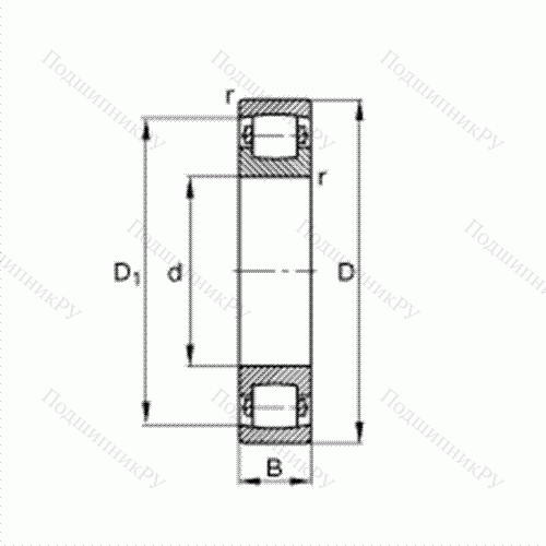 Подшипник роликовый однорядный сферический 20316-MB от производителя  FAG Подшипник роликовый однорядный сферический 20316-MB от производителя  FAG