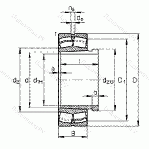 Подшипник роликовый самоустанавливающийся 24168-B-K 30 + AH 24168-H от производителя  FAG Подшипник роликовый самоустанавливающийся 24168-B-K 30 + AH 24168-H от производителя  FAG