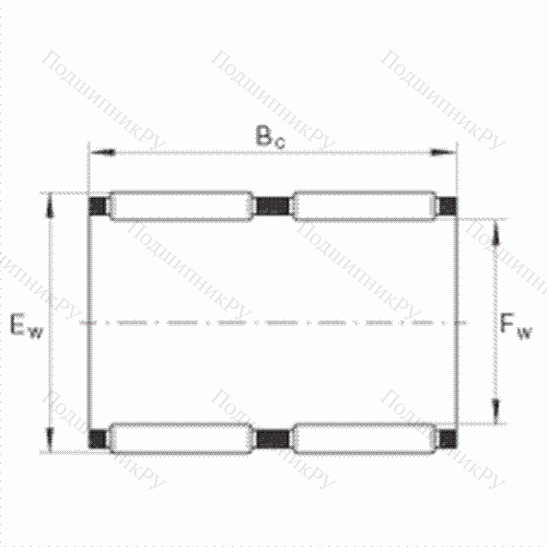 Подшипник роликовый игольчатый без колец K 80X 88X 40-ZW от производителя  INA Подшипник роликовый игольчатый без колец K 80X 88X 40-ZW от производителя  INA