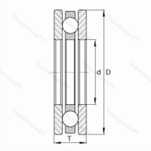 Подшипник шариковый упорный DM 35 от производителя  INA Подшипник шариковый упорный DM 35 от производителя  INA