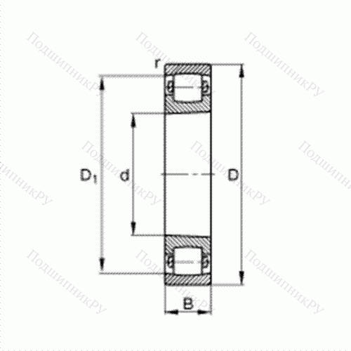 Подшипник роликовый однорядный сферический 20228-K-MB-C 3 от производителя  FAG Подшипник роликовый однорядный сферический 20228-K-MB-C 3 от производителя  FAG