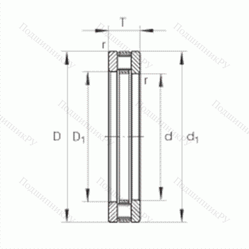 Подшипник роликовый упорный 81132-TV от производителя  INA Подшипник роликовый упорный 81132-TV от производителя  INA