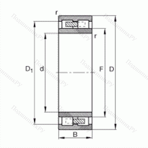 Подшипник роликовый радиальный NNU 41/530-M от производителя  FAG Подшипник роликовый радиальный NNU 41/530-M от производителя  FAG