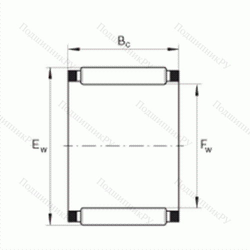 Подшипник роликовый игольчатый без колец K 9X 12X 10-TV от производителя  INA Подшипник роликовый игольчатый без колец K 9X 12X 10-TV от производителя  INA