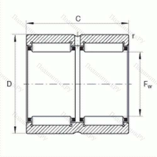 Подшипник роликовый игольчатый RNA 6910-ZW