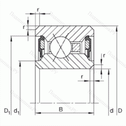 Подшипник шариковый радиальный с тонким кольцом CSXU 065-2RS от производителя  INA Подшипник шариковый радиальный с тонким кольцом CSXU 065-2RS от производителя  INA